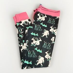 Lazy One Yeti For Bed Pajama Pants Women L Novelty Sleep Lounge Winter Long John